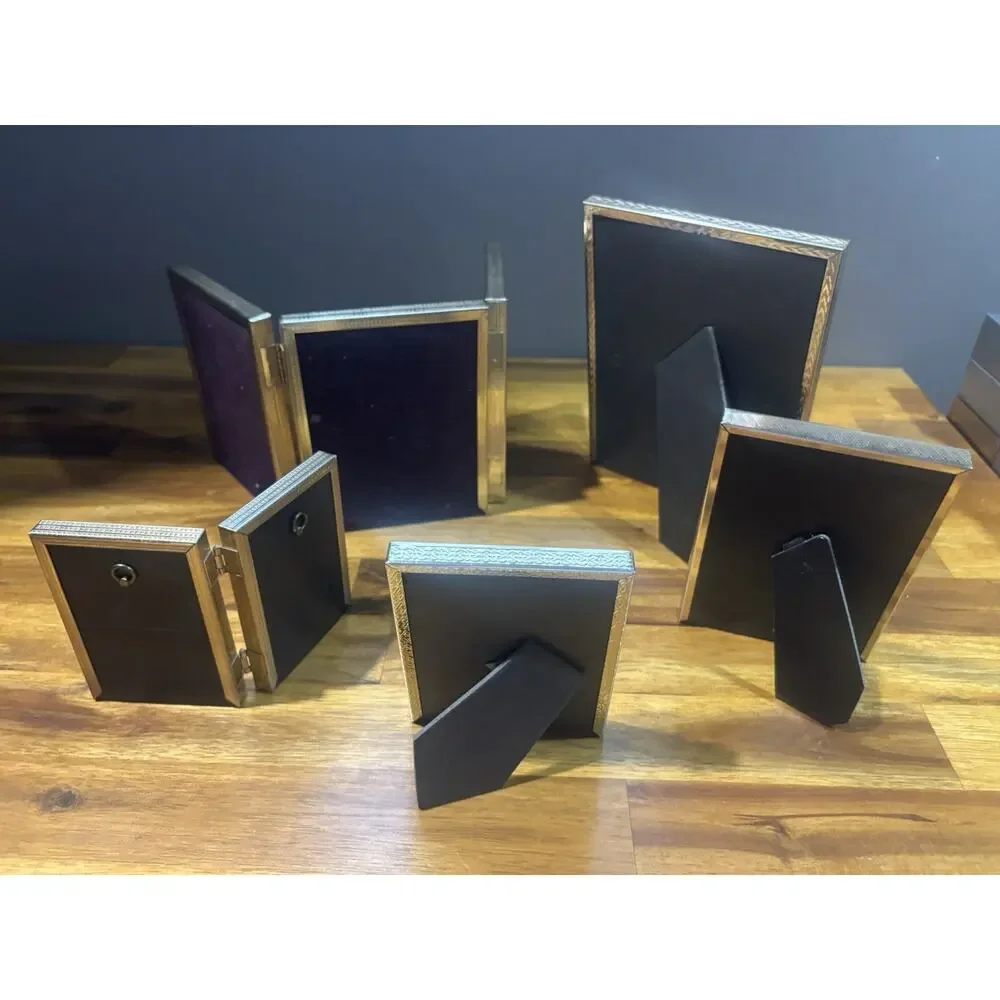 Vintage-style gold-toned metal picture frames In Various Sizes #322